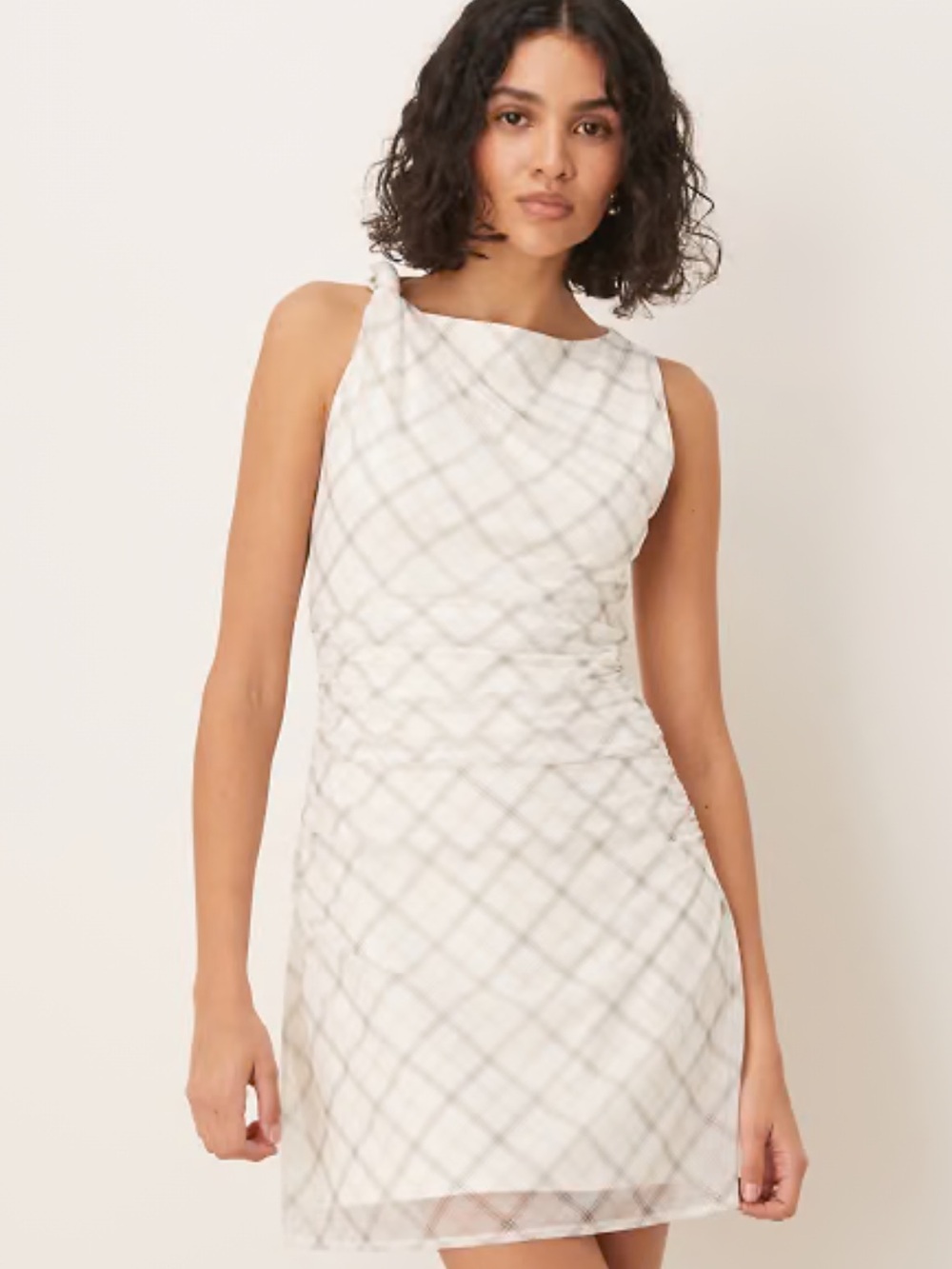 Abercrombie & Fitch NWT layered mini dress in white